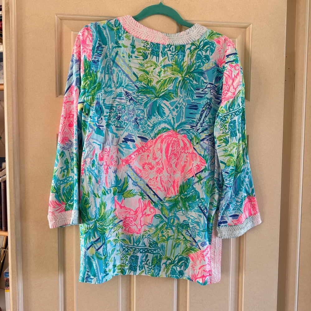 Lilly Pulitzer Renato Tunic Top in Bohemian Queen - Picture 7 of 8
